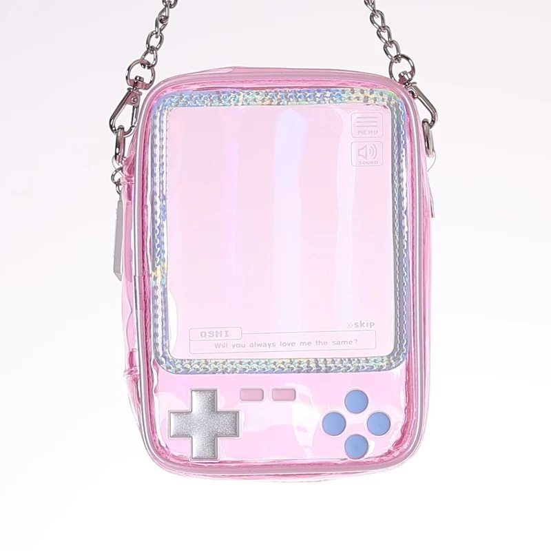 (Goods - Pouch) Handheld Game Console Shaped Plush Pouch Pink