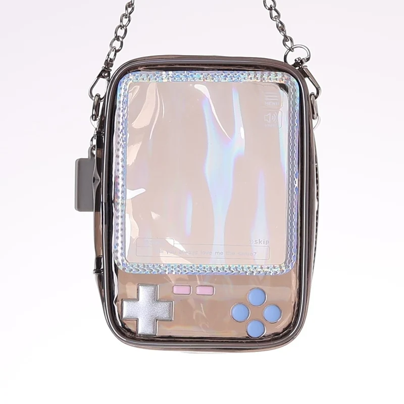 (Goods - Pouch) Handheld Game Console Shaped Plush Pouch Black