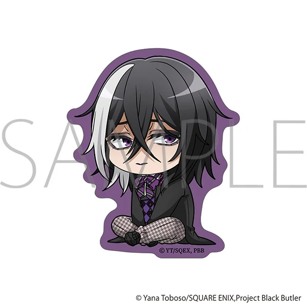 [Black Butler] Public School Arc Die-cut Sticker / Gregory Violet