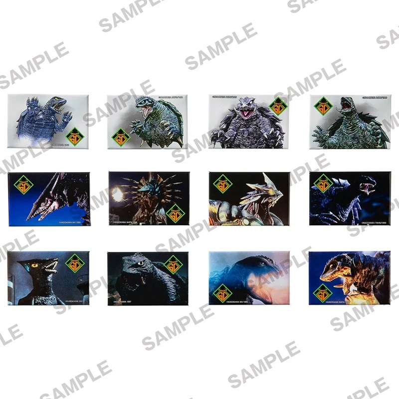 (Goods - Badge) Gamera 60th Anniversary Tradable Square Tin Badge (Blind Box - Single)