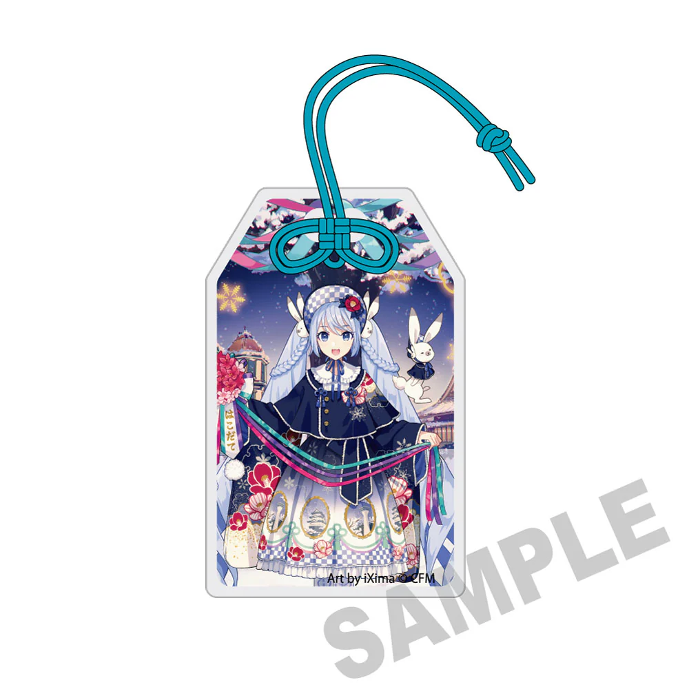(Goods - Tag) Snow Miku x Hirohako Charm-shaped Acrylic Tag Hirohako 25-26 - Art by iXima