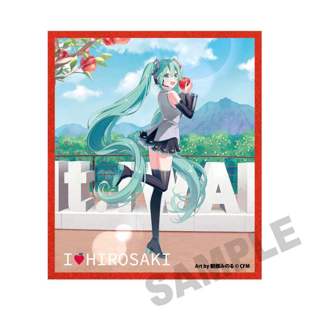(Goods - Art) Hatsune Miku × Hirosaki Apple Acrylic Art Board Hatsune Miku - Art by Asagao Minoru