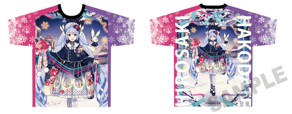 (Goods - Shirt) Snow Miku x Hirohako Full Graphic T-shirt Hirohako 25-26 - Art by iXima