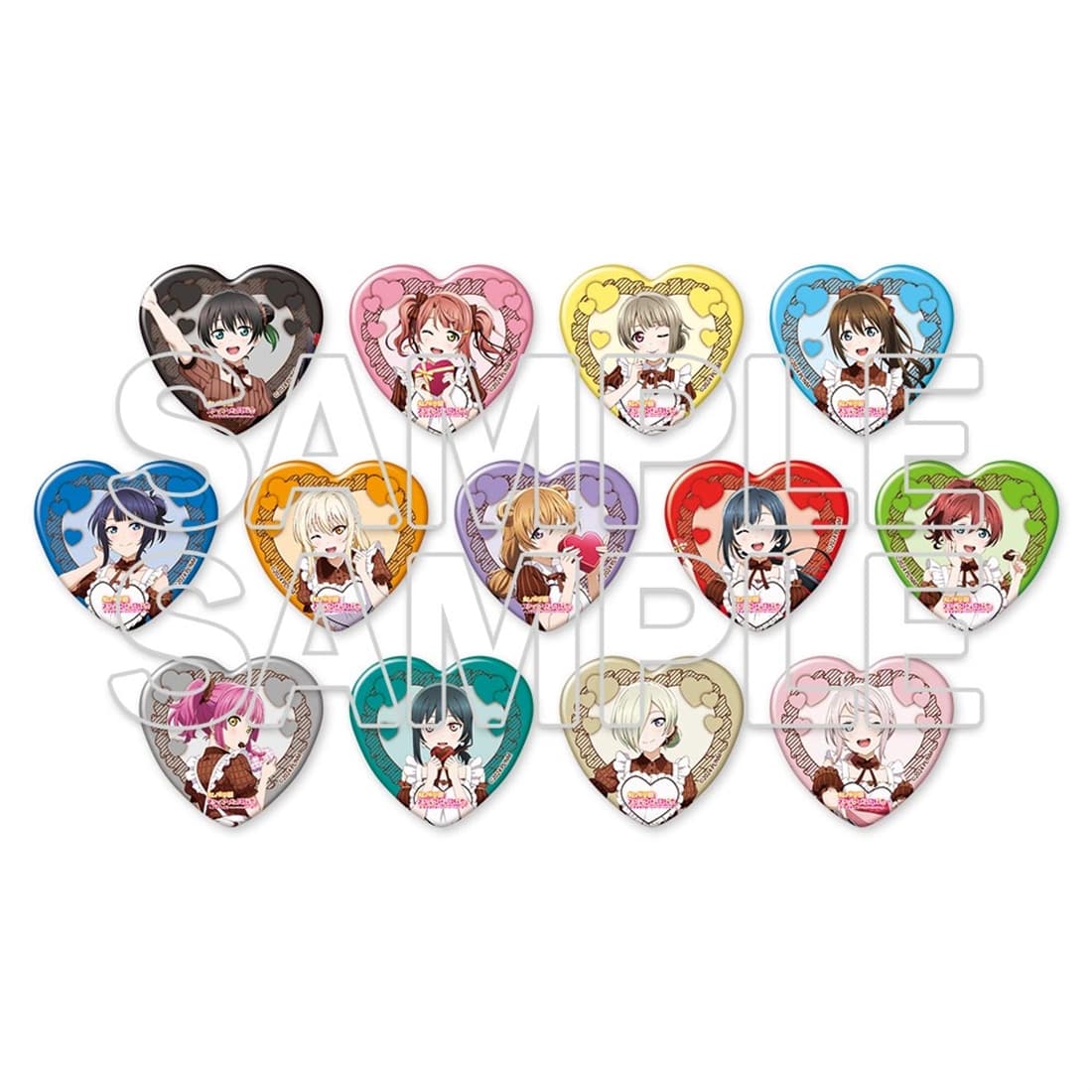(Goods - Badge) Love Live! Nijigasaki High School Idol Club Tradable Heart-shaped Tin Badge Ver. Valentine 2026 (Blind Box - Single)