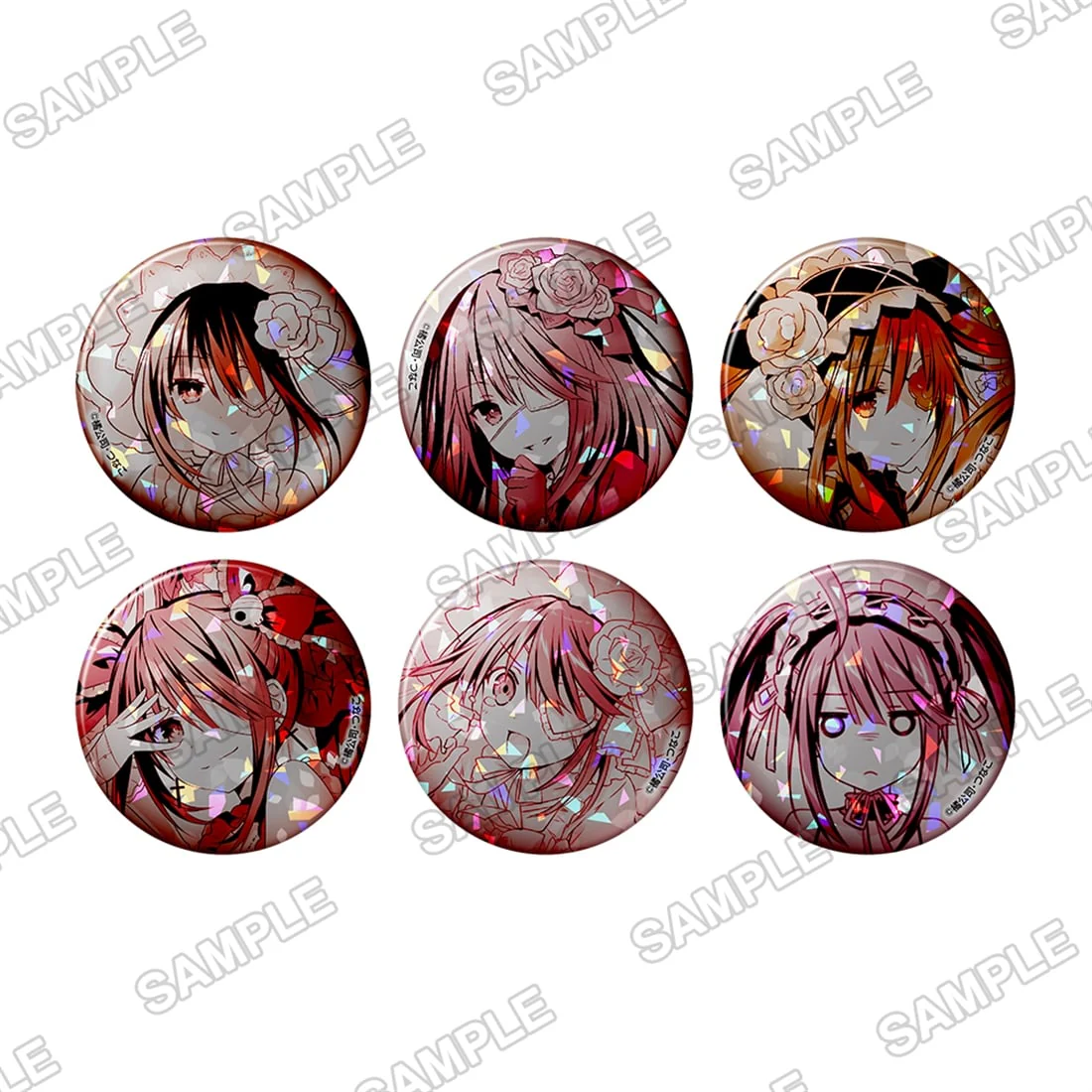 (Goods - Badge) Date A Live Tradable Holographic Tin Badge ~Kurumi Valentine's Day~