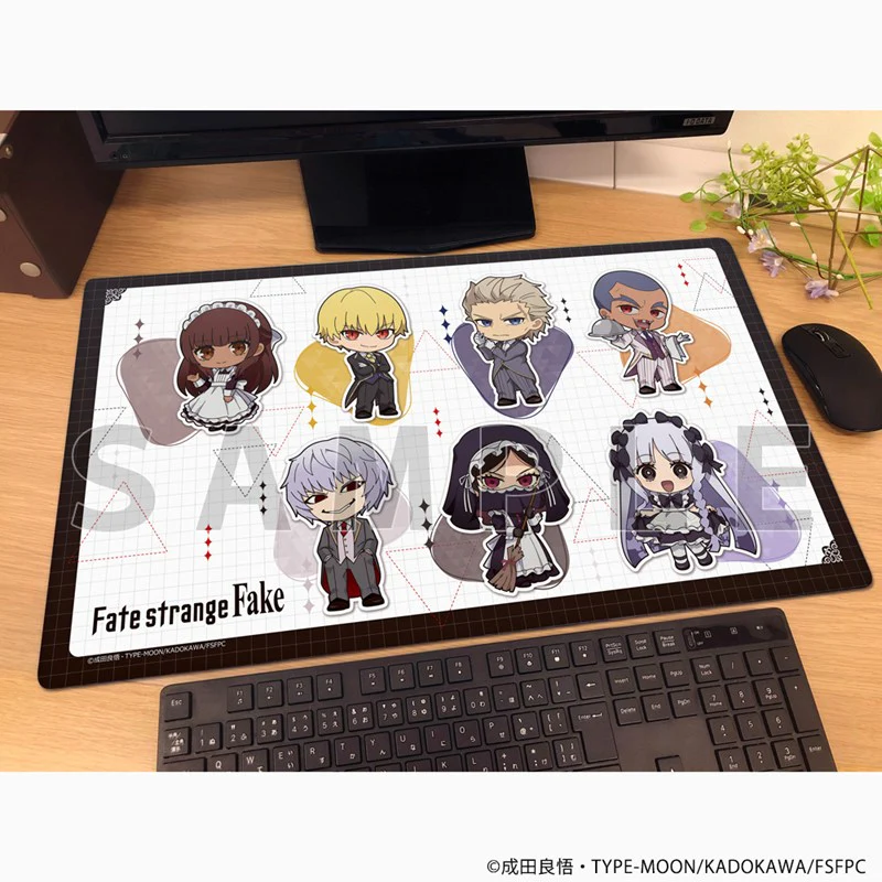 (Goods - Deskmat) Fate/strange Fake Rubber Mat (Maids & Butlers) - Image 2