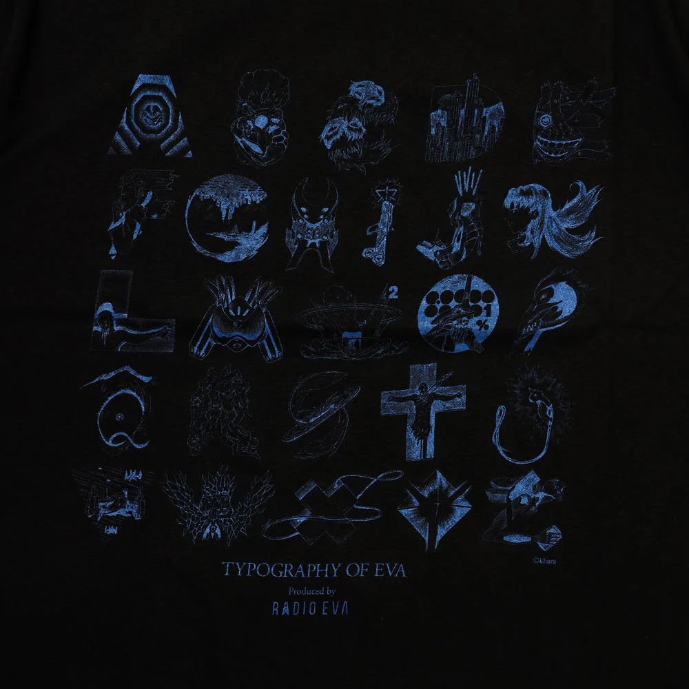 [Evangelion] RADIO EVA TYPOGRAPHY OF EVA index T-Shirt - Image 2