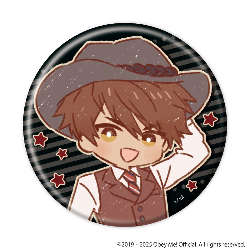 [Obey Me! Nightbringer] Button Badge 20 - Cowboy ver. (Retro Art) (Blind Box) - Image 2