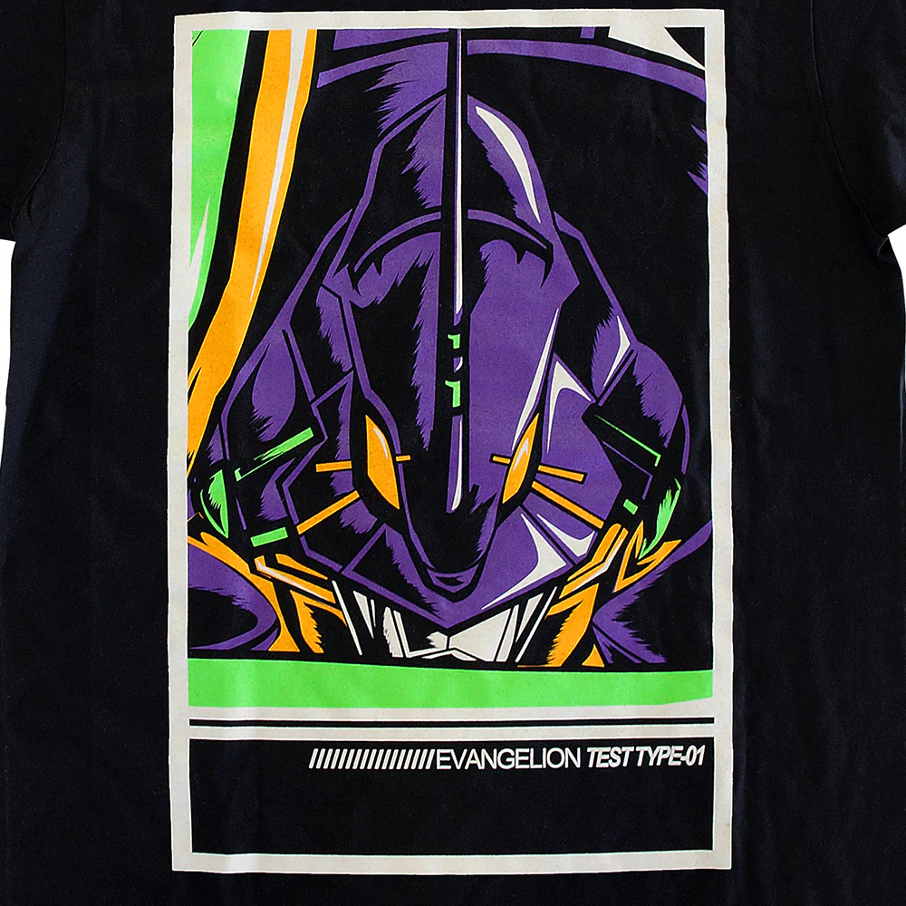 [Evangelion] American Comics Style (kick) T-shirt / Black XL Size - Image 2