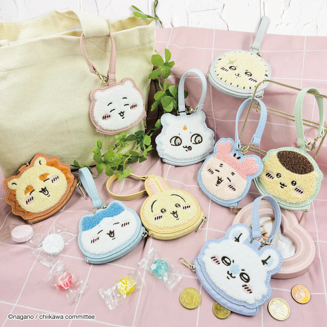 (Goods - Pouch) Chiikawa Face Mini Pouch Momonga - Image 7