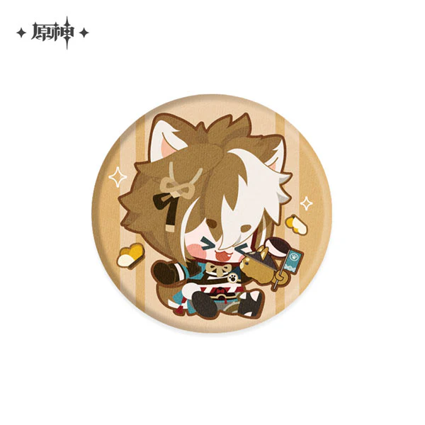 [Genshin Impact] Chibi Can Badge / Canine Warrior Gorou